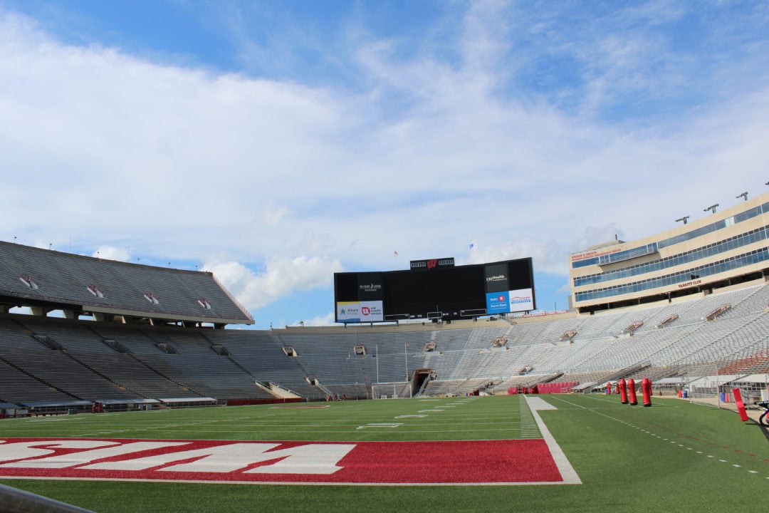 The football field at the University of Wisconsin