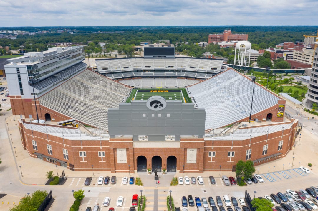 Outside of Kinnick Stadium in Iowa City