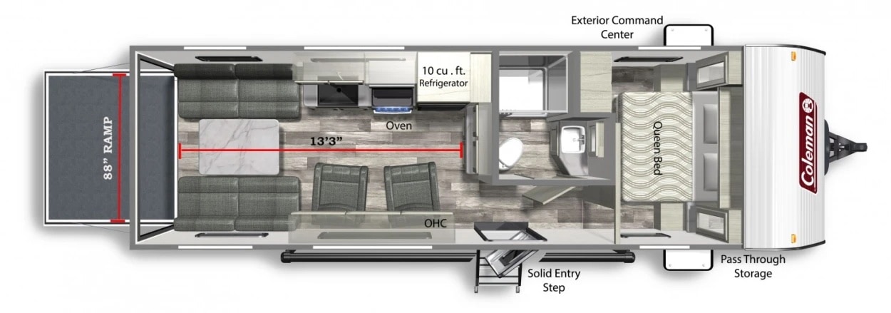 utchman Coleman Lantern 251TQ floorplan