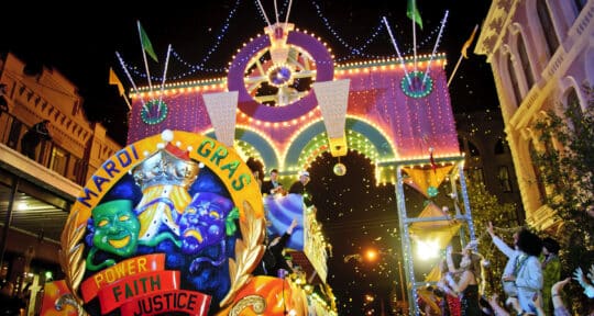 Let the good times roll at these Mardi Gras celebrations outside of New Orleans