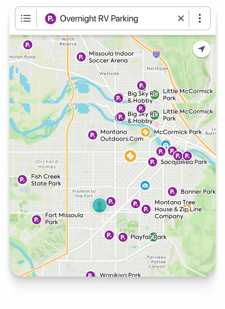 Overnight RV Parking