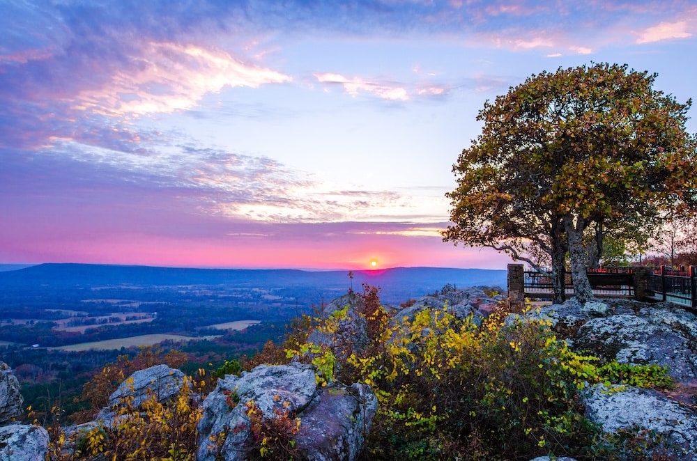 petit jean mountain state park Arkansas sunset